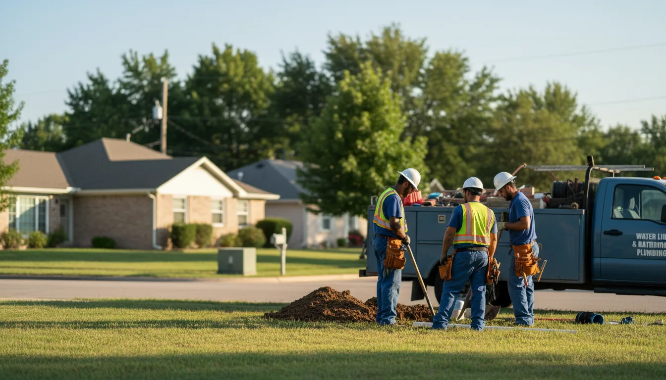 Residential water line and bathroom plumbing service in Ralston, NE